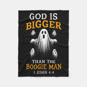 God Is Bigger Than The Boogie Man Christian Hallow Fleece Blanket