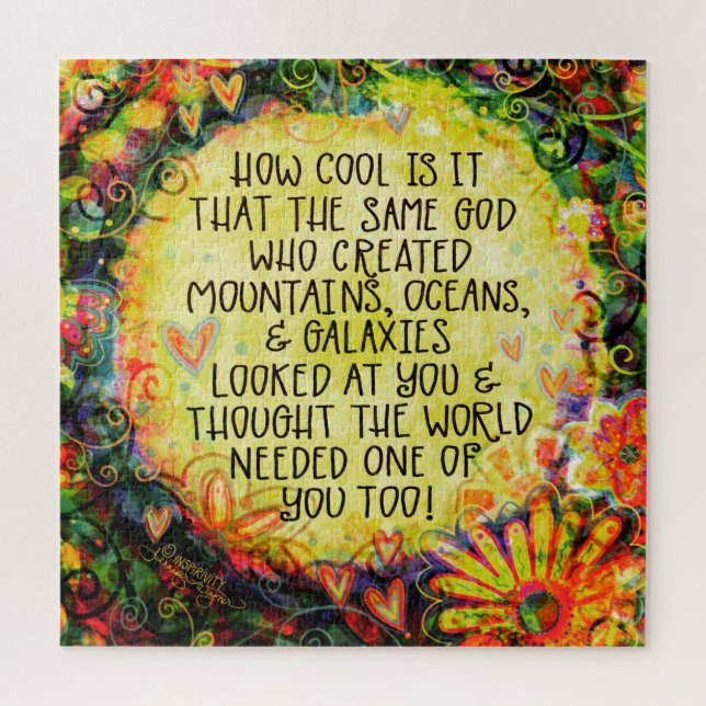 God is Cool Inspiring Religious Pretty Inspirivity Jigsaw Puzzle (Vertical)
