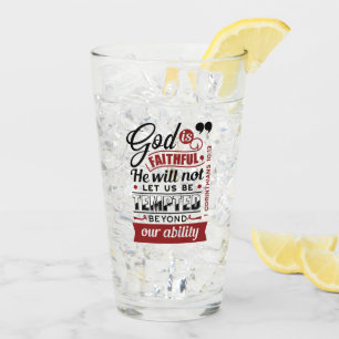 God Is Faithful – 1 Corinthians 10:13 Bible Verse Glass