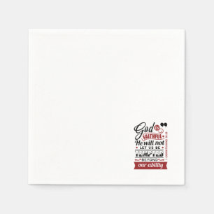God Is Faithful – 1 Corinthians 10:13 Bible Verse Napkin