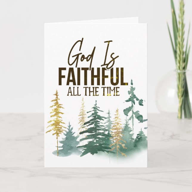 God is Faithful All the Time  Card (Front)