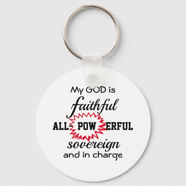 GOD IS FAITHFUL Christian Key Ring (Front)