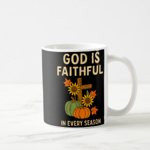God Is Faithful Fall Christian Bible Verse Pumpkin Coffee Mug