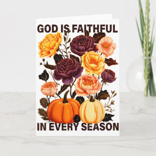 God Is Faithful In Every Season Christian Fall Boh Card