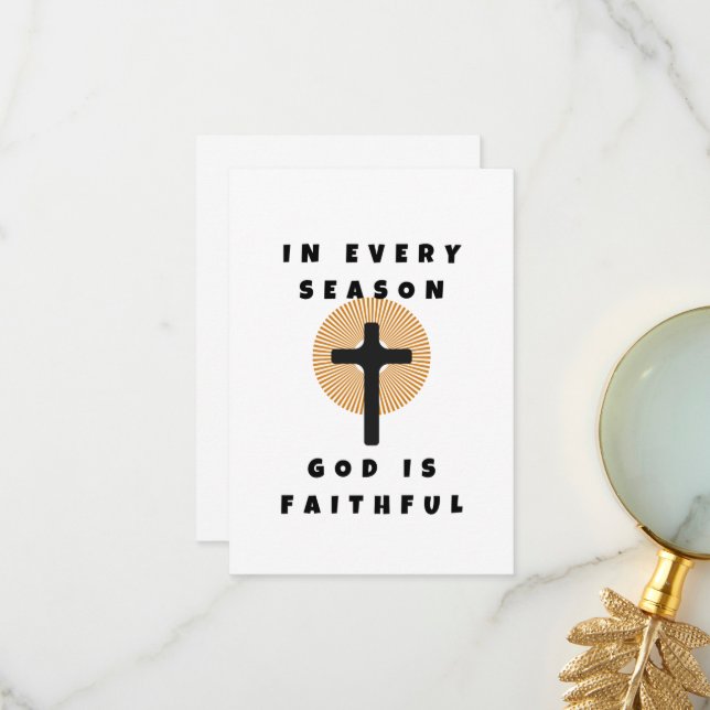God Is Faithful  Thank You Card (Front/Back In Situ)