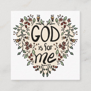 God is for Me Enclosure Card