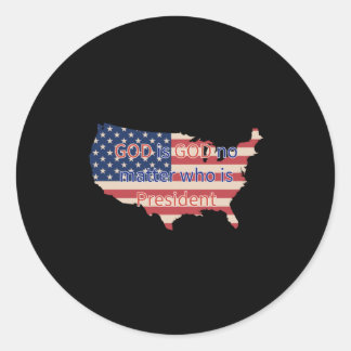 God Is God Classic Round Sticker