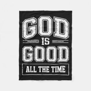 God Is Good All The Time Christian Faith Quote Bib Fleece Blanket