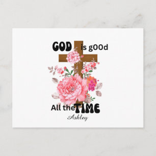 God is good all the time Christian saying  Postcard