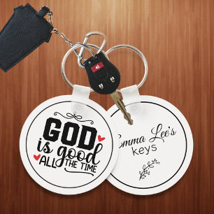 God Is Good All The Time Customizable Key Ring