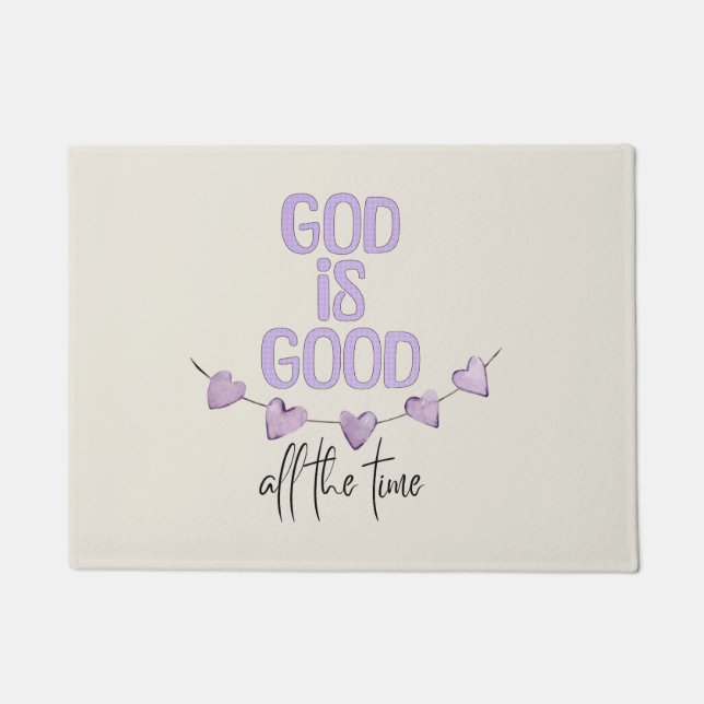 God Is Good All the Time Doormat (Front)