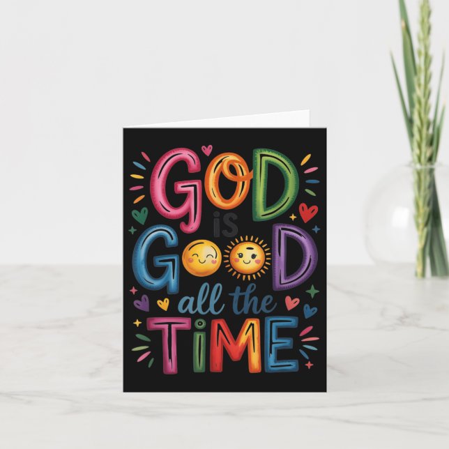 God Is Good All The Time Jesus Christ Christian Gi Card (Front)