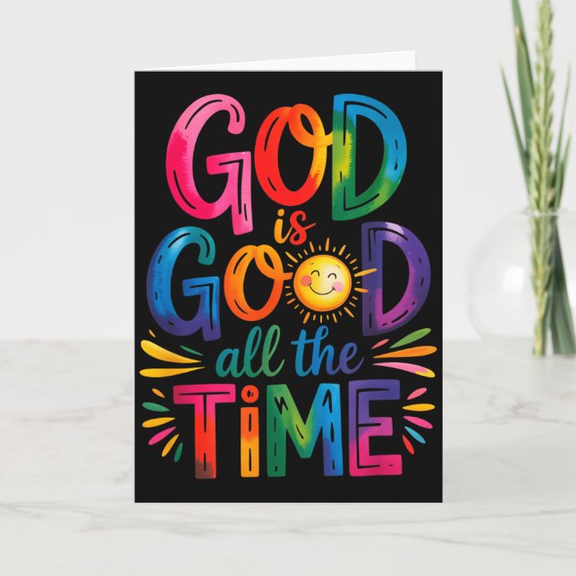 God Is Good All The Time Jesus Christ Christian Gi Card (Front)
