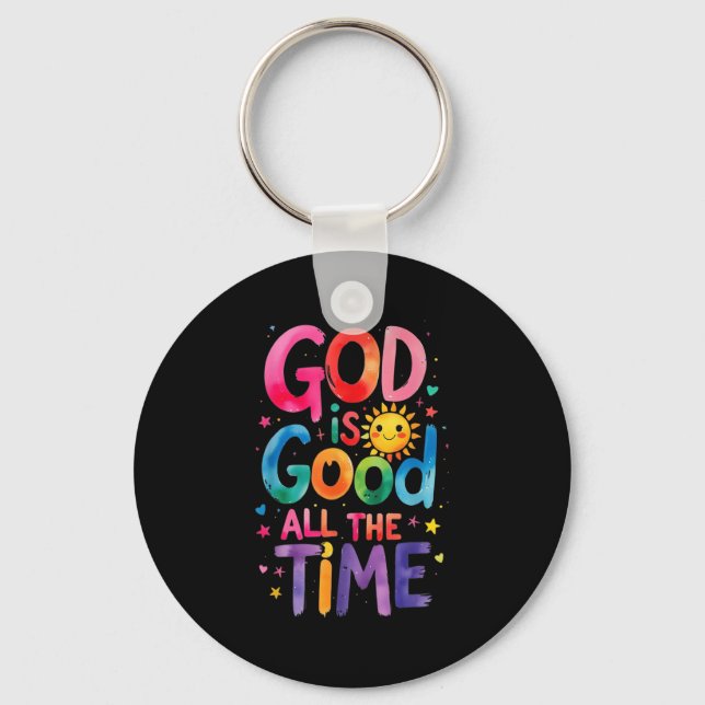 God Is Good All The Time Jesus Christ Christian Gi Key Ring (Front)