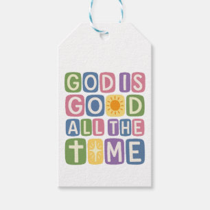 God is good All the time Retro faith Gift Tags
