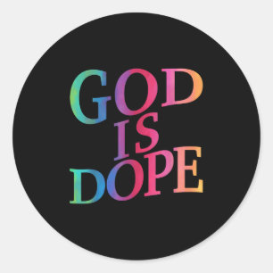 God Is Good Christian Jesus Son Sister Brother Tod Classic Round Sticker