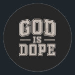 God Is Good Christian Jesus Son Sister Brother Tod Classic Round Sticker<br><div class="desc">God Is Good Christian Jesus Son Sister Brother Toddler _1</div>