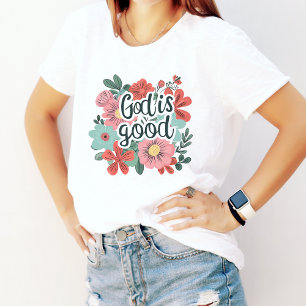 God Is Good, Faith Based Women's  Tri-Blend Shirt