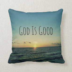 God is Good Quote Cushion