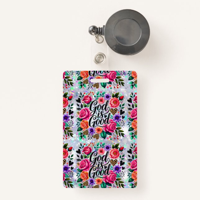 God is Good Religious Christian Gift Badge Reel ID ID Badge