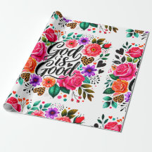 God is Good Religious Christian Wrapping Paper