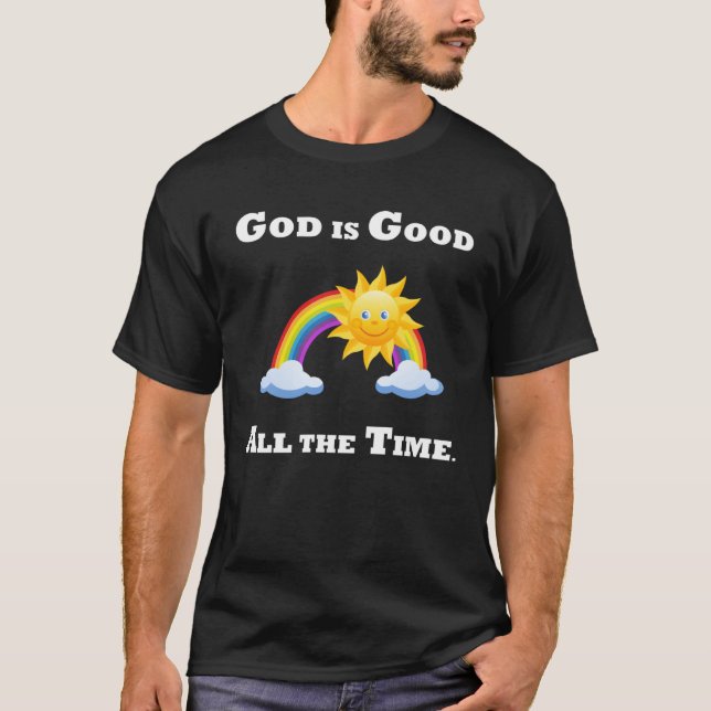 God is Good Saved by Grace Worship Jesus Christ Sa T-Shirt (Front)