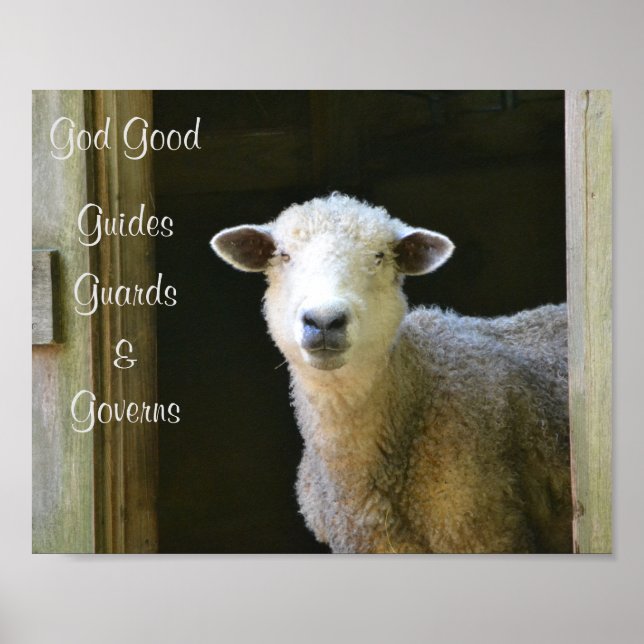 God Is Good Sheep Poster (Front)
