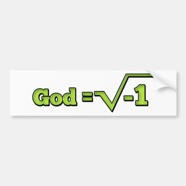 God Is Imaginary Bumper Sticker (Front)