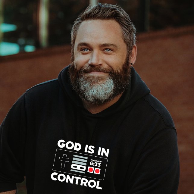 God is in control Christian bible verse Game Hoodie (Creator Uploaded)