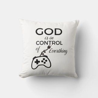 God Is In Control Christian Home Decor Throw Pillo Cushion