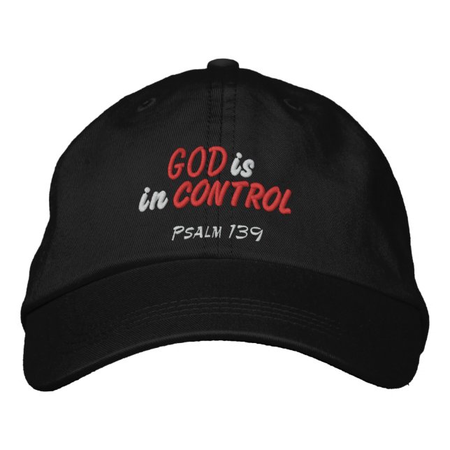 GOD is in CONTROL Embroidered Hat (Front)