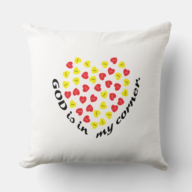 GOD IS IN MY CORNER. CUSHION (Front)