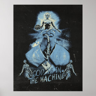 God is in the Machine - Techno-Dystopian Design Poster