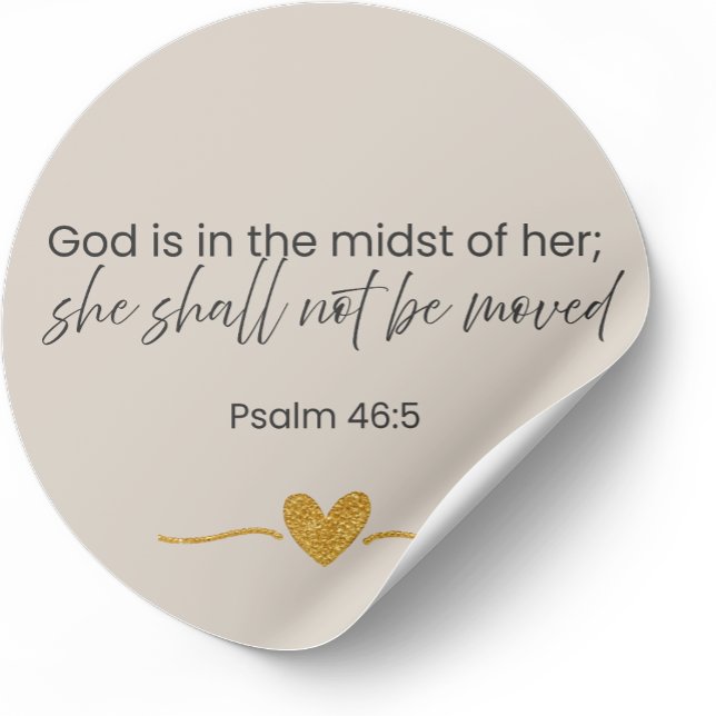 God Is In The Midst Of Her Sticker – Psalm 46:5 #2 (Creator Uploaded)