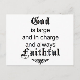 God is Large Postcard