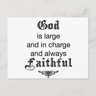 God is Large Postcard