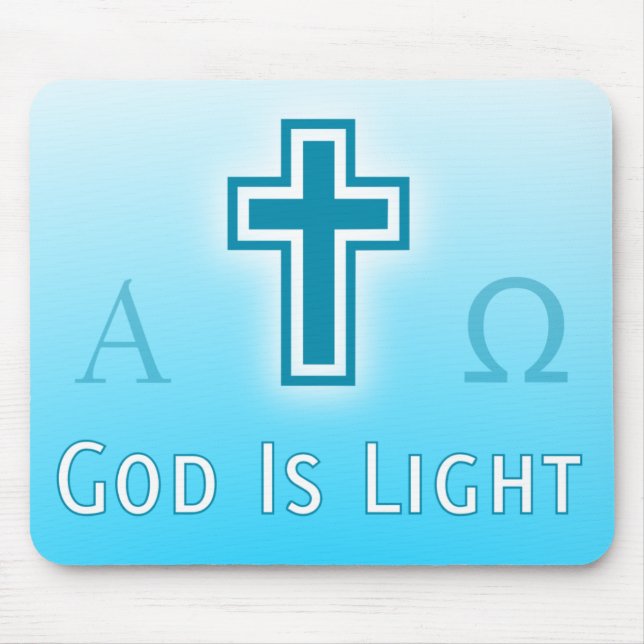 God Is Light custom catholic / christian religious Mouse Mat (Front)