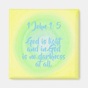 God is light, no darkness, 1 John 1:5 magnets