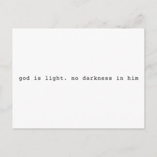 God is Light Scripture Postcard