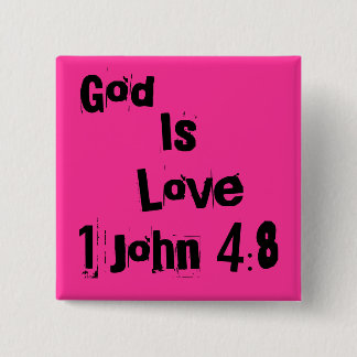 God Is Love 15 Cm Square Badge