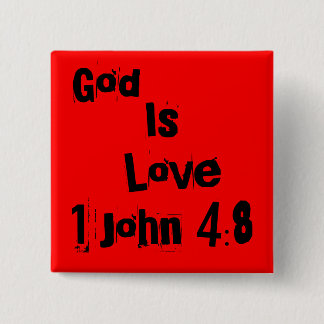 God is Love 15 Cm Square Badge