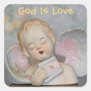 God Is Love Angel Sticker