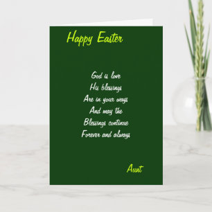 God is love-Aunt easter cards