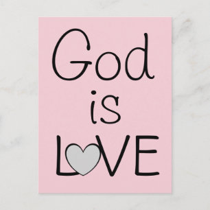 God is LOVE Beautiful Message Postcard
