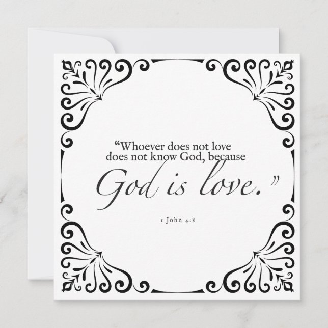 God is Love bible Greeting Card Thinking of You (Front)