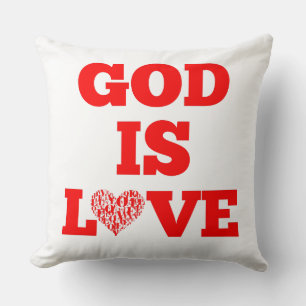 God Is Love Bible Quote Cushion