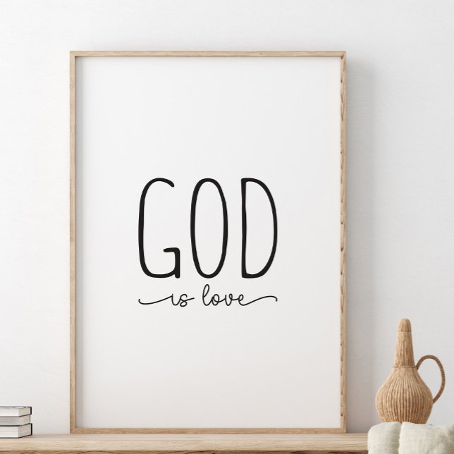 God is love, Bible verse art Poster (Creator Uploaded)