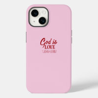 God is Love Bible Verse Christian Faith Pink