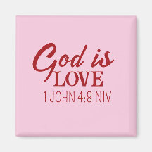 God is Love Bible Verse Christian Faith Pink