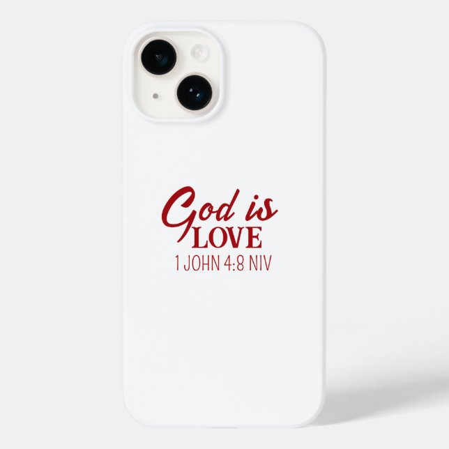 God is Love Bible Verse Christian Faith White Case-Mate iPhone Case (Back)